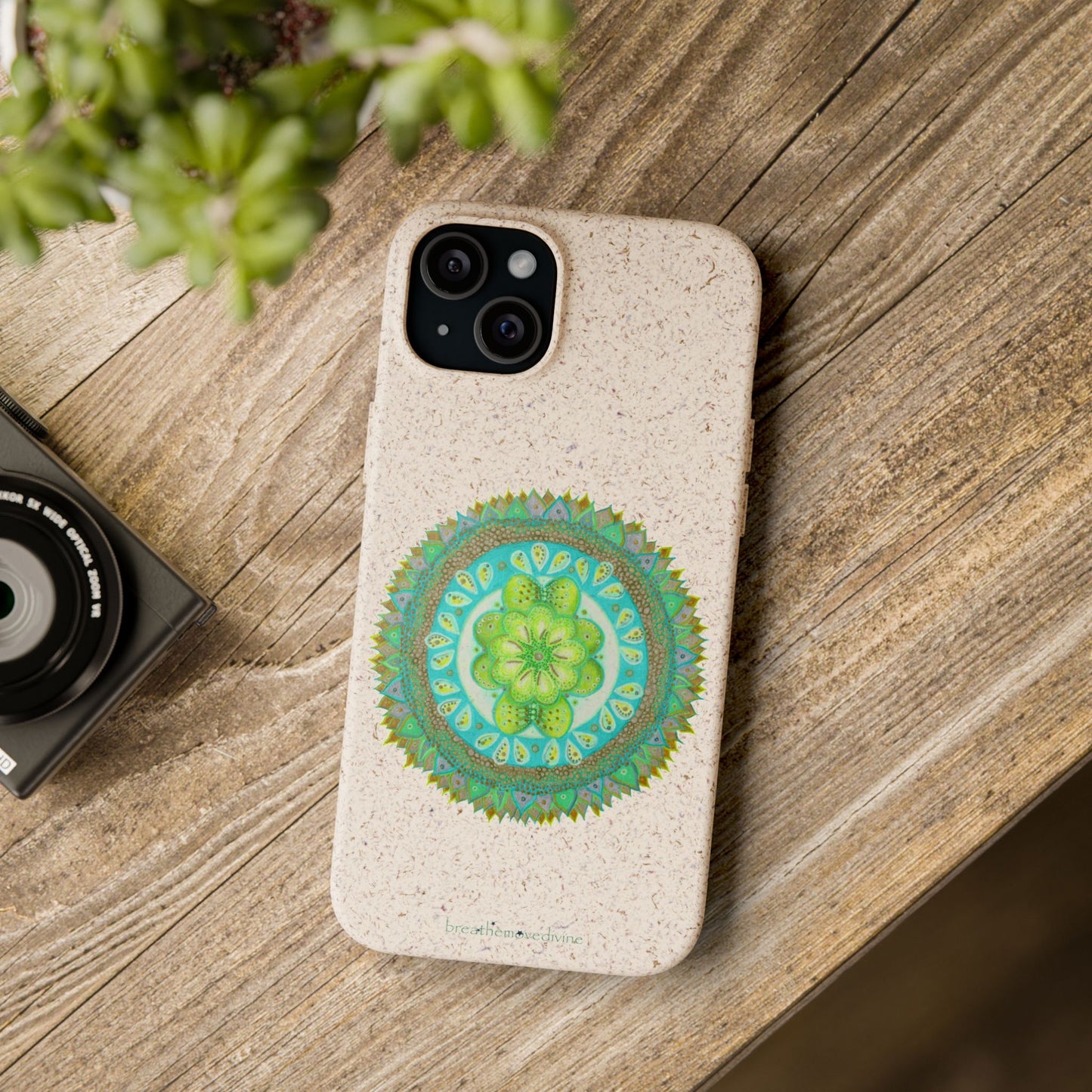 Heart Flame by breathemovedivine Eco-Friendly Case for iPhone with Mandala Design