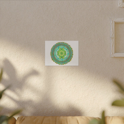 Heart Flame by breathemovedivine Meditative Mandala Canvas Art - Stretched Wall Decor