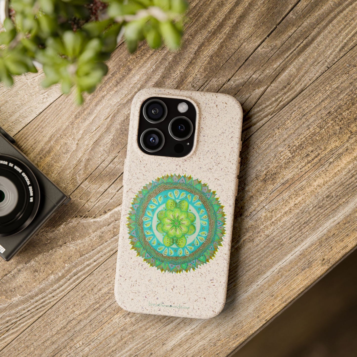 Heart Flame by breathemovedivine Eco-Friendly Case for iPhone with Mandala Design