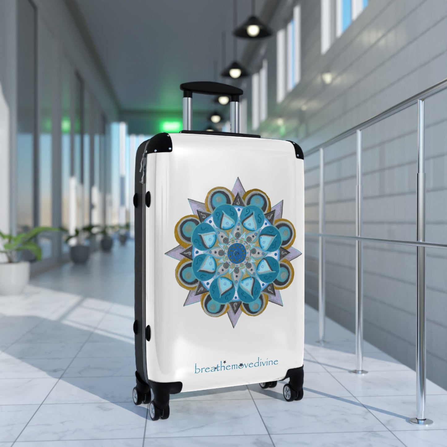 3 Chakras by breathemovedivine Colorful Mandala Suitcase - Travel with Style and Inspiration - breathemovedivine