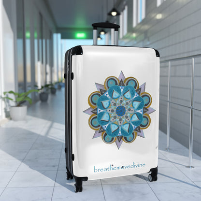 3 Chakras by breathemovedivine Colorful Mandala Suitcase - Travel with Style and Inspiration - breathemovedivine