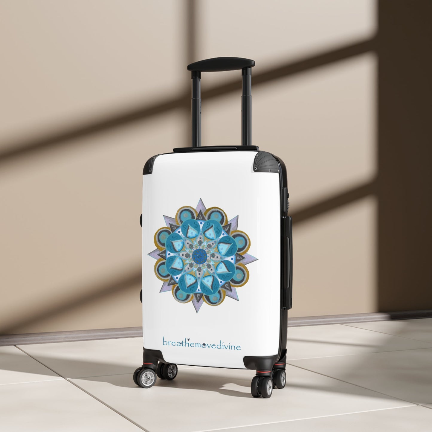 3 Chakras by breathemovedivine Colorful Mandala Suitcase - Travel with Style and Inspiration - breathemovedivine