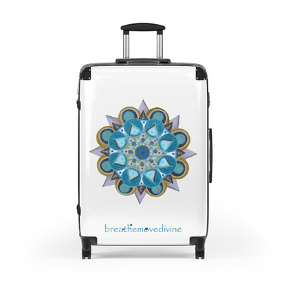 3 Chakras by breathemovedivine Colorful Mandala Suitcase - Travel with Style and Inspiration - breathemovedivine