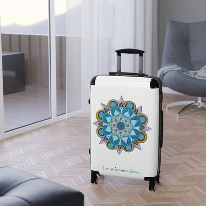 3 Chakras by breathemovedivine Colorful Mandala Suitcase - Travel with Style and Inspiration - breathemovedivine
