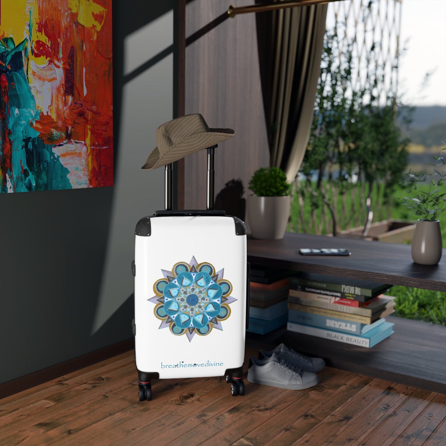 3 Chakras by breathemovedivine Colorful Mandala Suitcase - Travel with Style and Inspiration - breathemovedivine