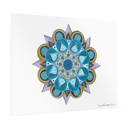 3 Chakras by breathemovedivine Vibrant Rolled Poster Print - breathemovedivine