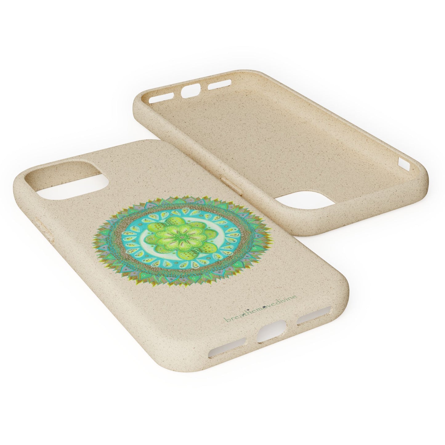 Heart Flame by breathemovedivine Eco-Friendly Case for iPhone with Mandala Design
