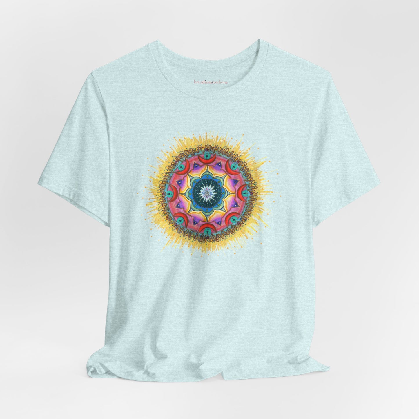 7 Chakras by breathemovedivine Unisex Jersey T