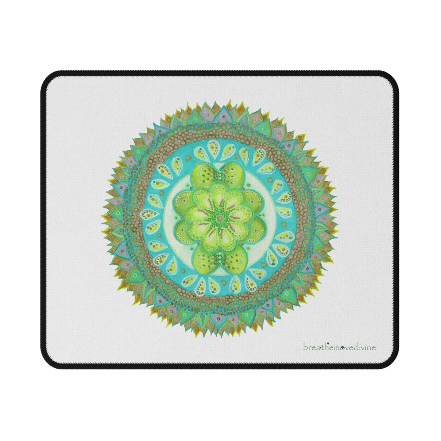 Heart Flame by breathemovedivine Non-Slip Mouse Pad - White