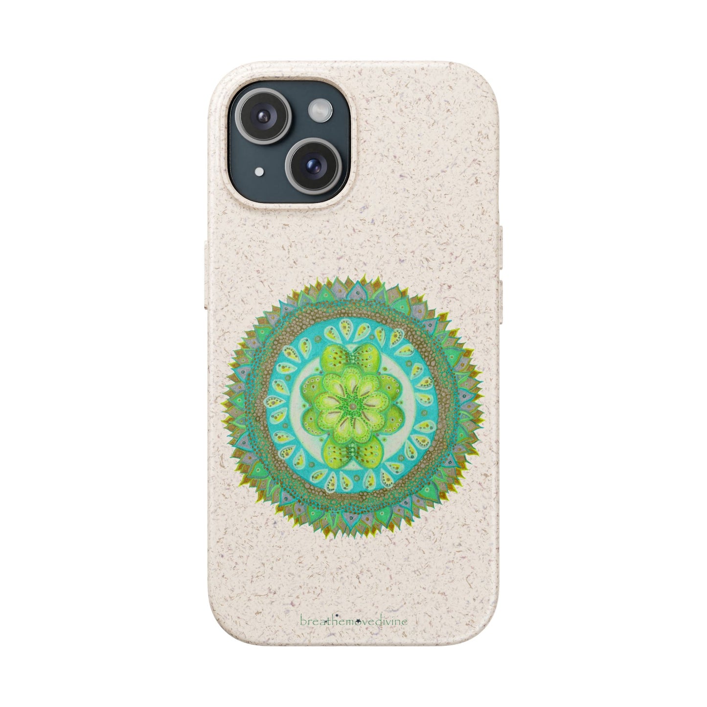 Heart Flame by breathemovedivine Eco-Friendly Case for iPhone with Mandala Design