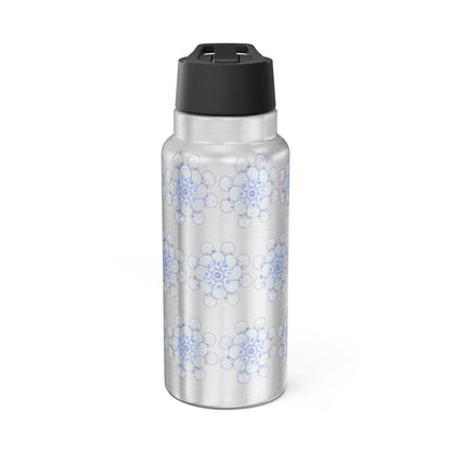 Flowers for Me by breathemovedivine Colorful Gator Tumbler 32oz - Vibrant Insulated Drinkware for Adventure Lovers -  43.57