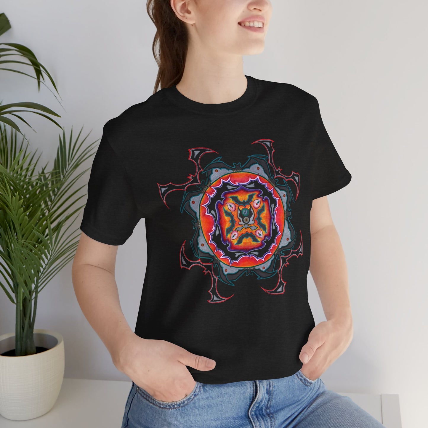 Scry by breathemovedivine Mandala Unisex Jersey T