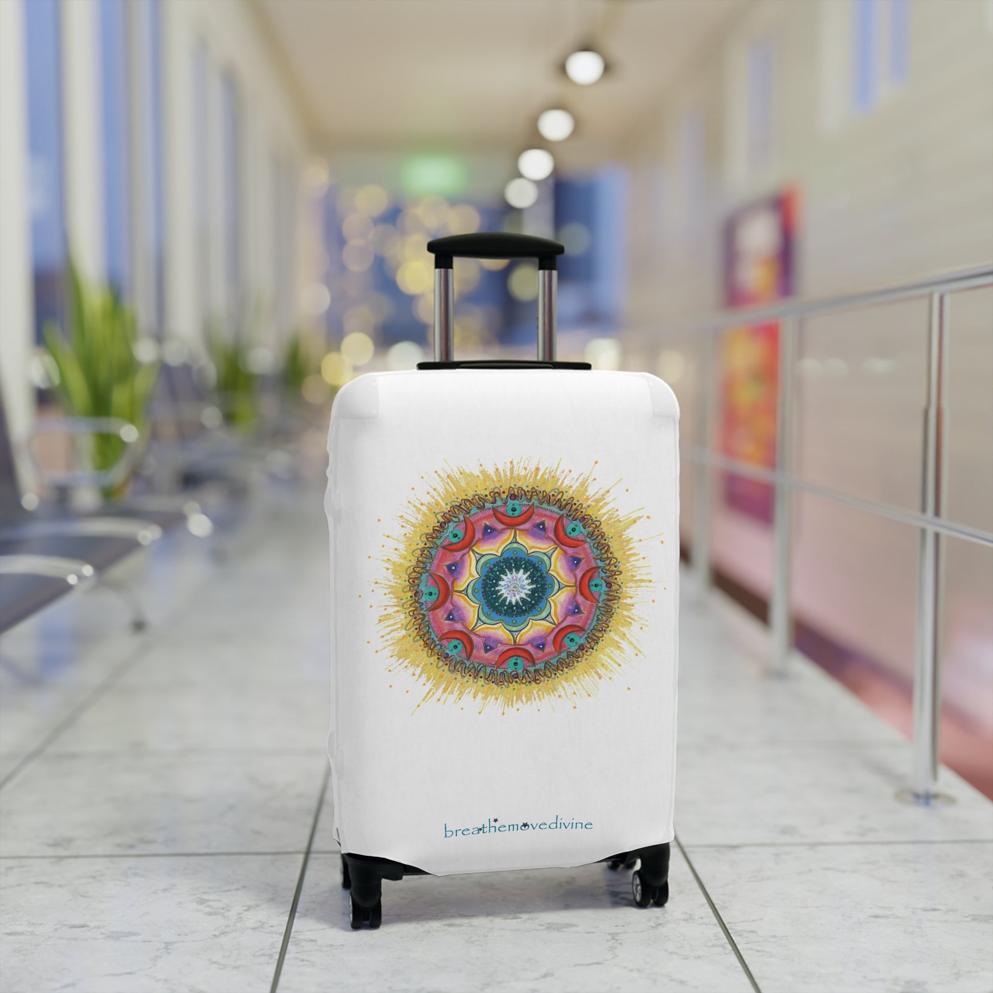 7 Chakras by breathemovedivine Suitcase Cover - Airport