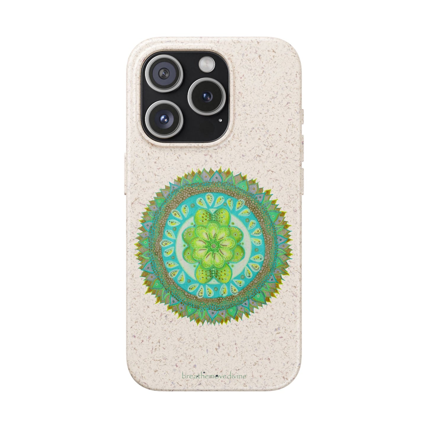 Heart Flame by breathemovedivine Eco-Friendly Case for iPhone with Mandala Design
