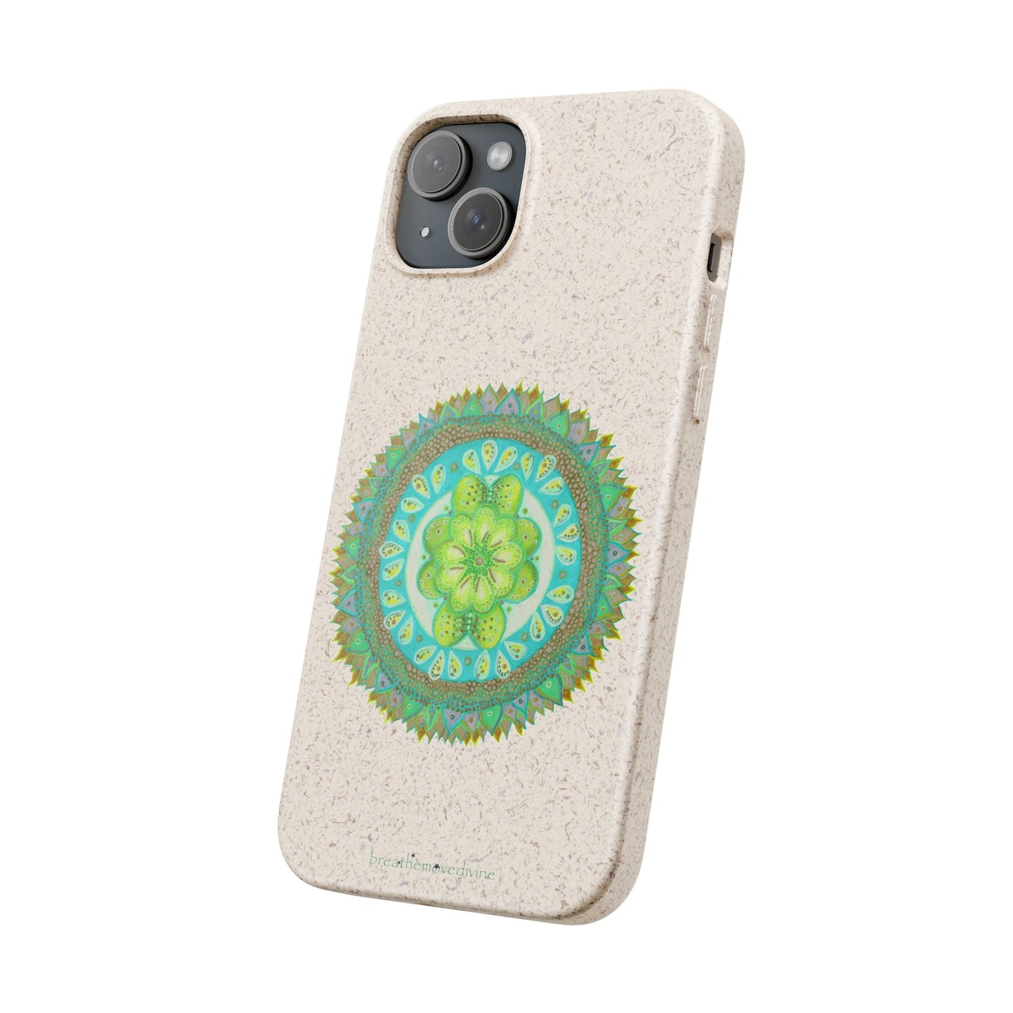 Heart Flame by breathemovedivine Eco-Friendly Case for iPhone with Mandala Design