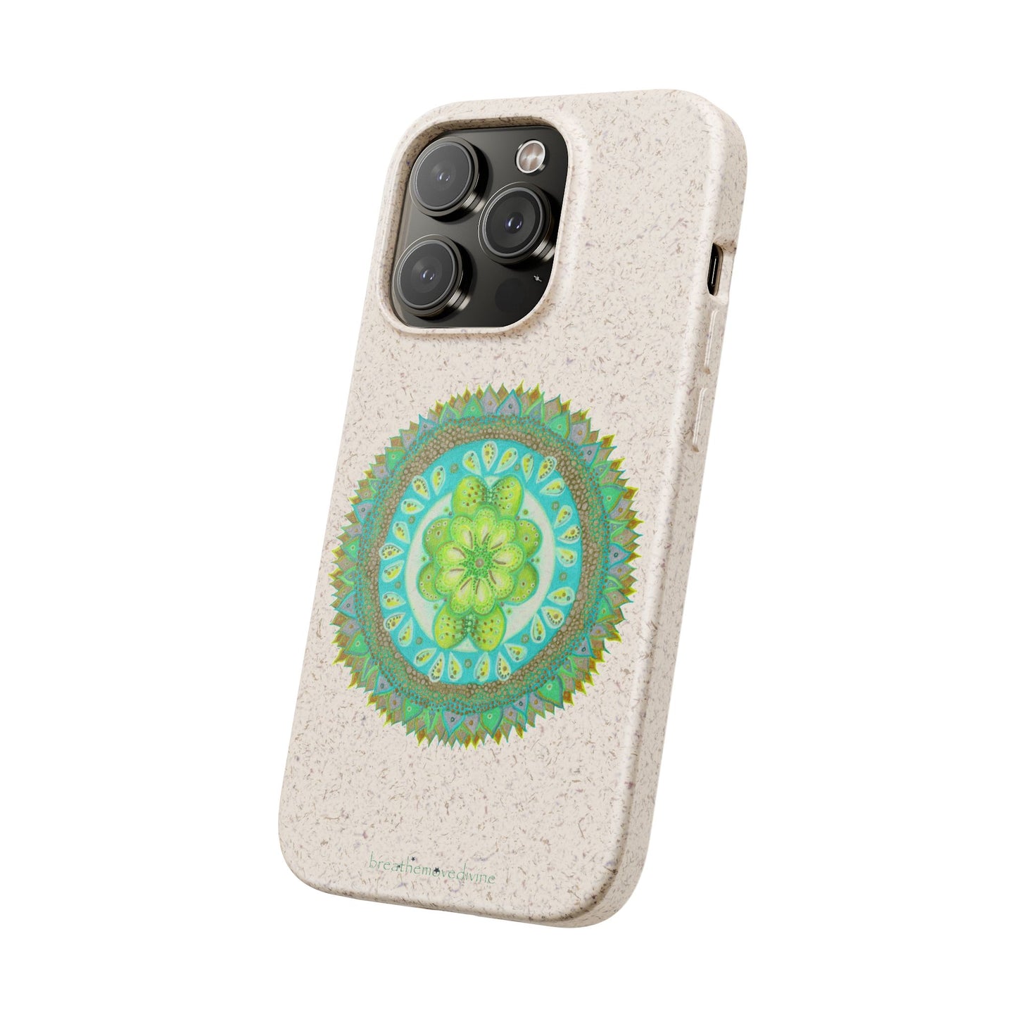 Heart Flame by breathemovedivine Eco-Friendly Case for iPhone with Mandala Design