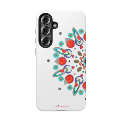 Phone case with Inner Eye breathemovedivine design on a white background