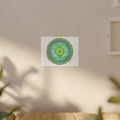 Heart Flame by breathemovedivine Meditative Mandala Canvas Art - Stretched Wall Decor