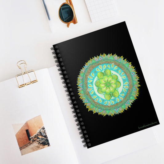 Heart Flame by breathemovedivine Spiral Notebook, Boho Journal, Artistic Notepad