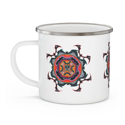 Scry by breathemovedivine Enamel Camping Mug, Boho, Cottagecore, Witchcore Outdoor Drinkware