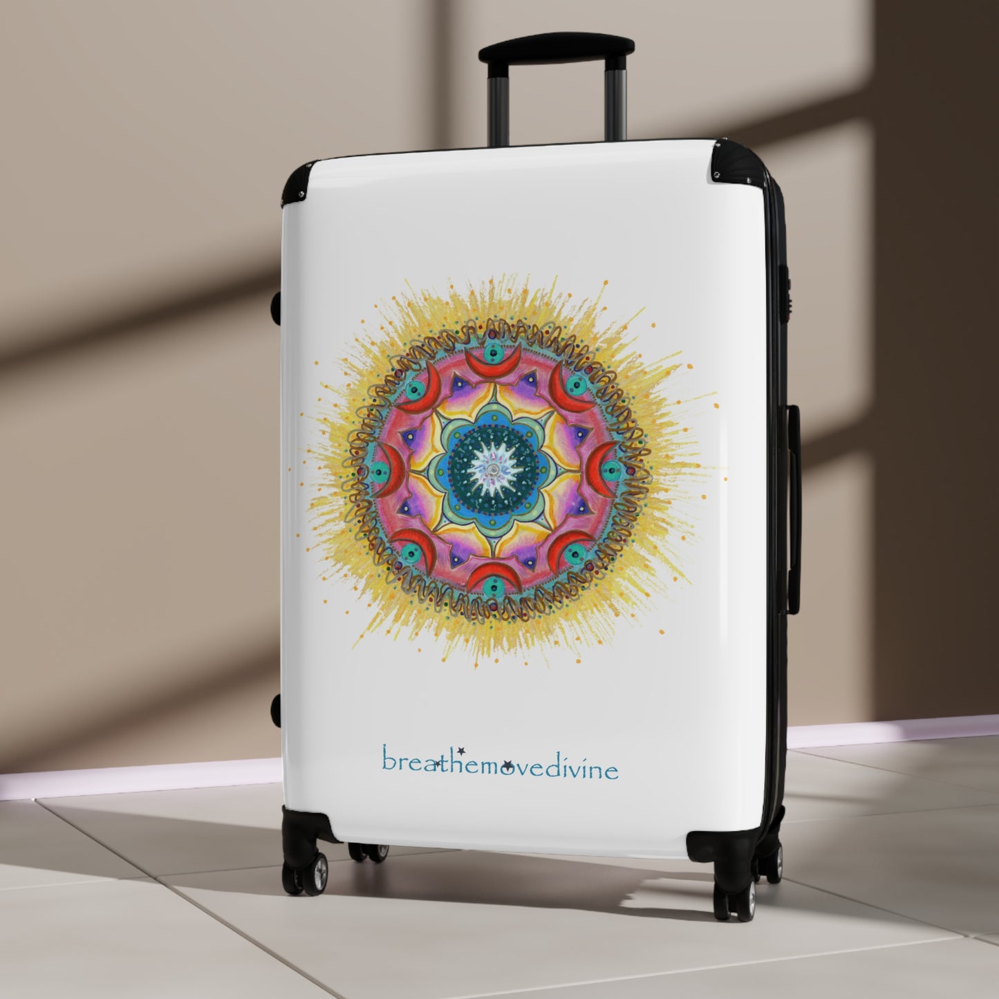 7 Chakras by breathemovedivine Rolling Suitcase - breathemovedivine