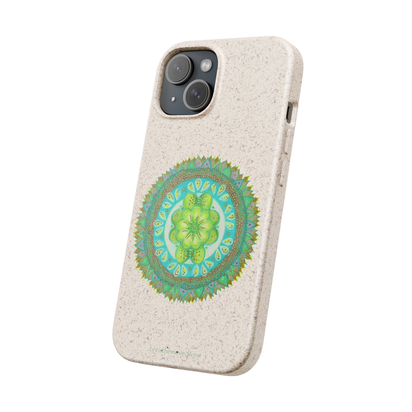 Heart Flame by breathemovedivine Eco-Friendly Case for iPhone with Mandala Design