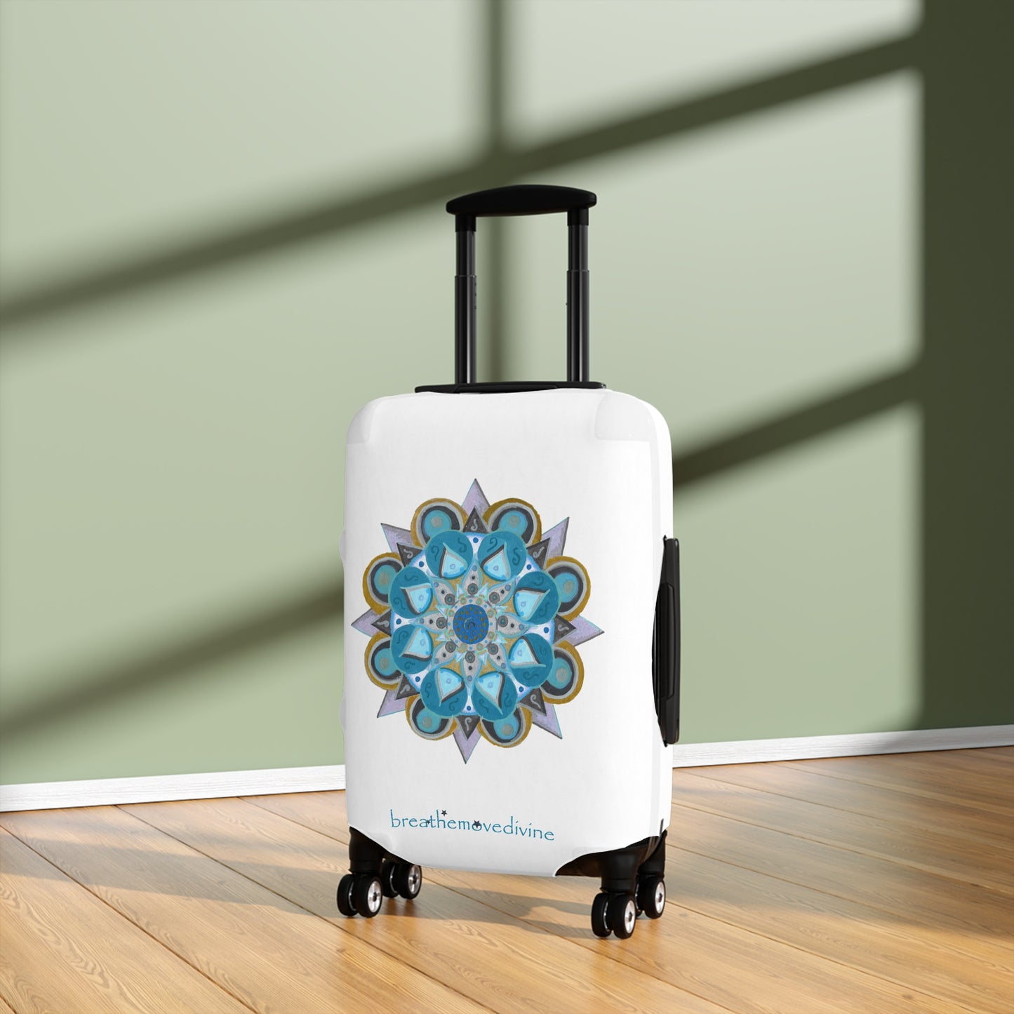 3 Chakras by breathemovedivine Colorful Mandala Suitcase Cover