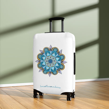 3 Chakras by breathemovedivine Colorful Mandala Suitcase Cover