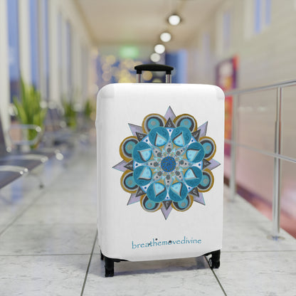 3 Chakras by breathemovedivine Colorful Mandala Suitcase Cover