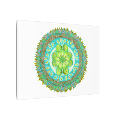 Heart Flame by breathemovedivine Meditative Mandala Canvas Art - Stretched Wall Decor