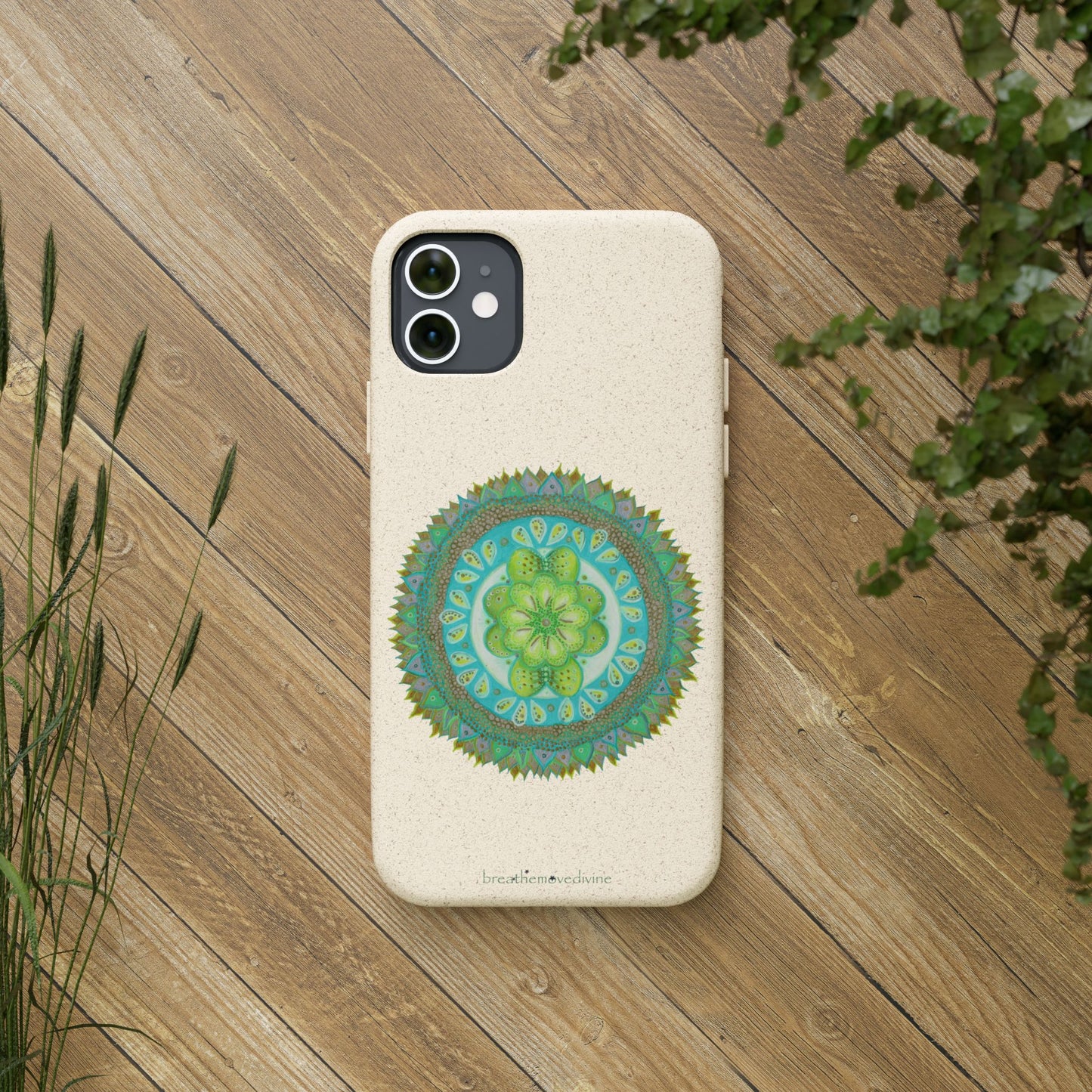 Heart Flame by breathemovedivine Eco-Friendly Case for iPhone with Mandala Design