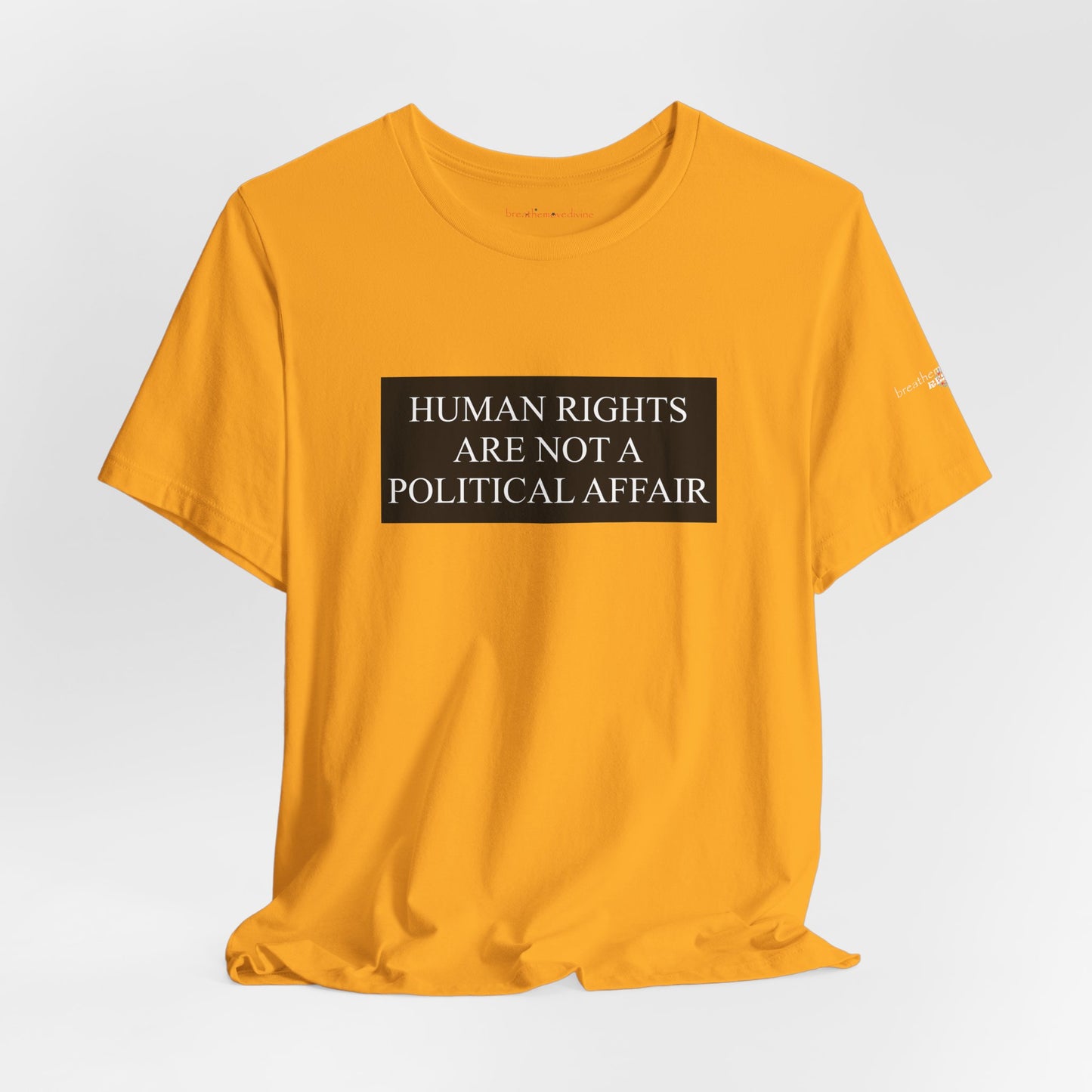 Human Rights are not a Political Affair Unisex T - breathemovedivine RESIST -  27.36