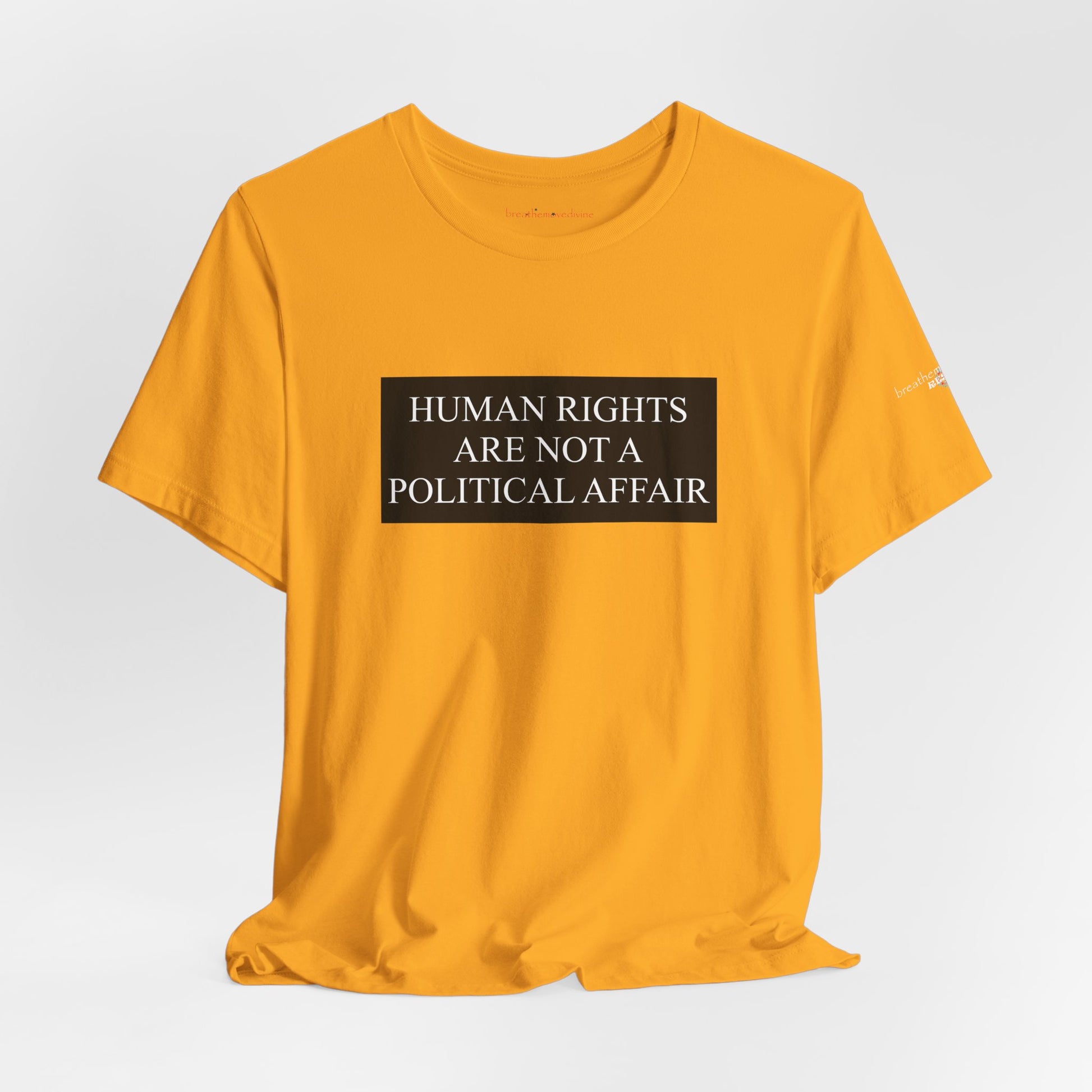 Human Rights are not a Political Affair Unisex T - breathemovedivine RESIST -  27.36