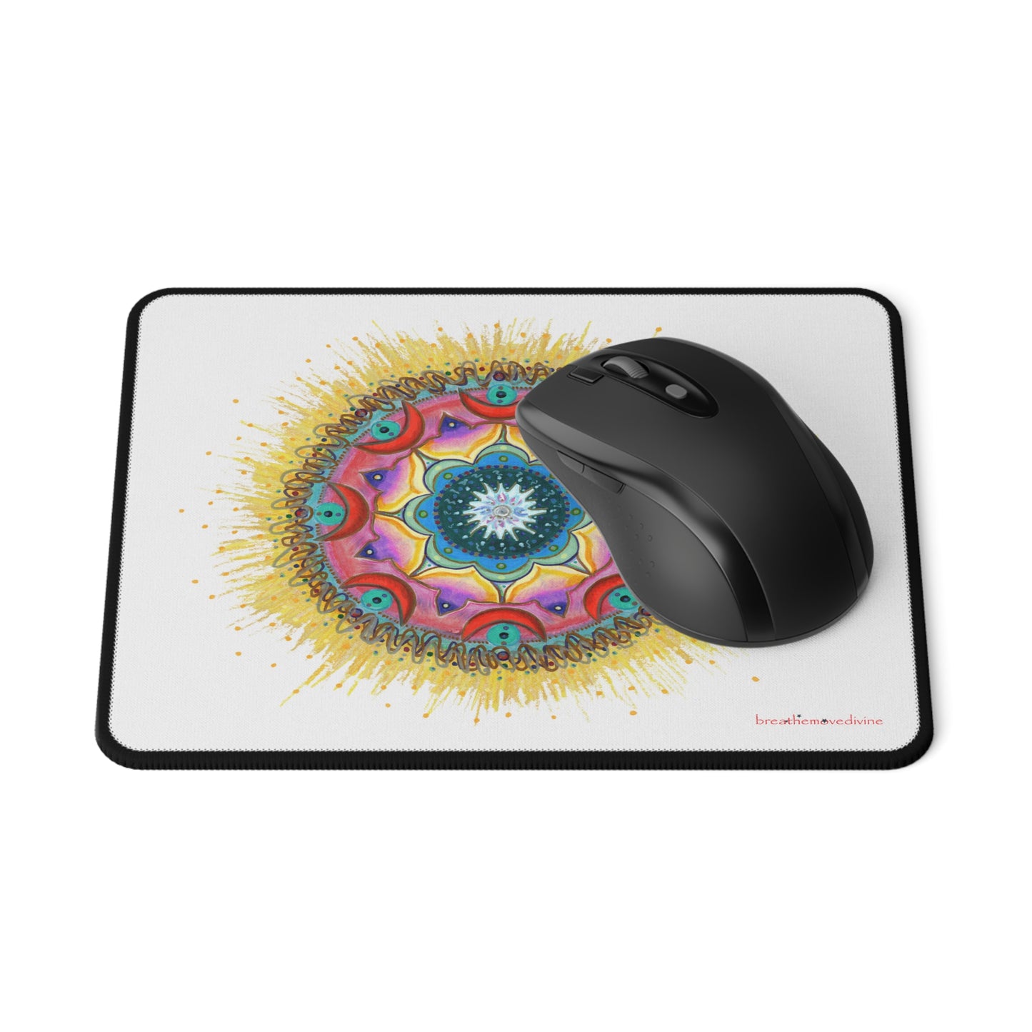 7 Chakras by breathemovedivine Vibrant Non-Slip Mouse Pad
