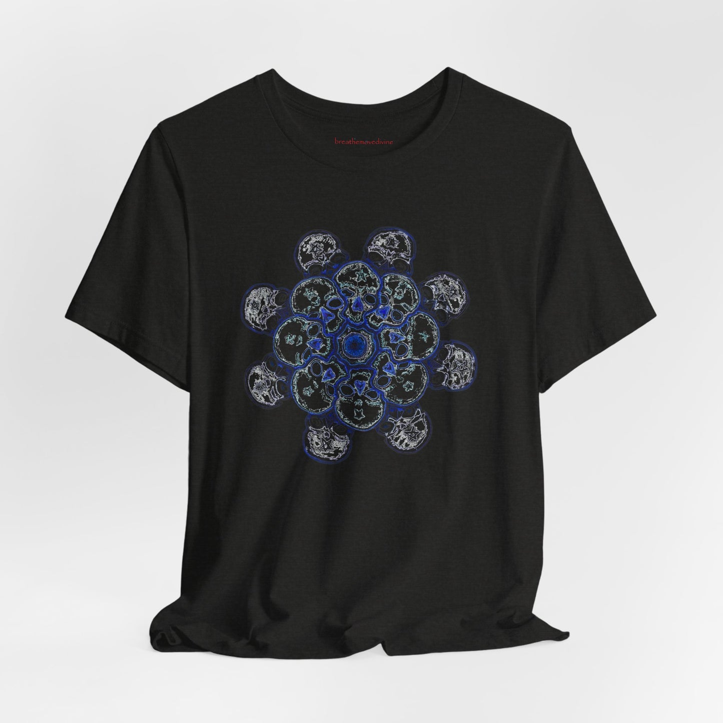 Flowers for Me by breathemovedivine Vibrant Mandala Unisex Jersey Short Sleeve Tee - Bohemian Vibes