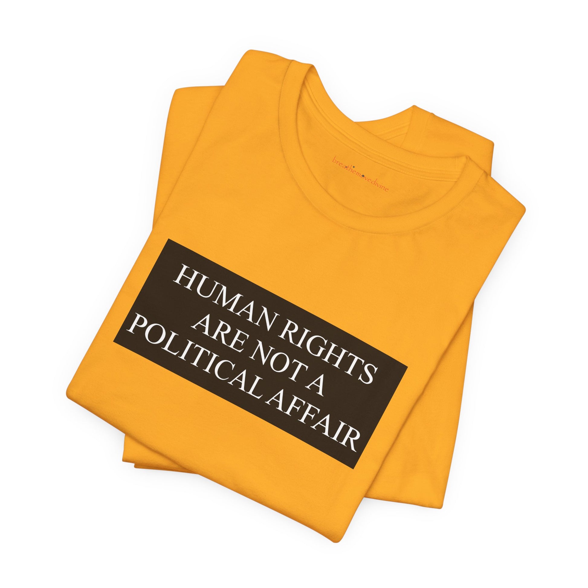 Human Rights are not a Political Affair Unisex T - breathemovedivine RESIST -  27.36