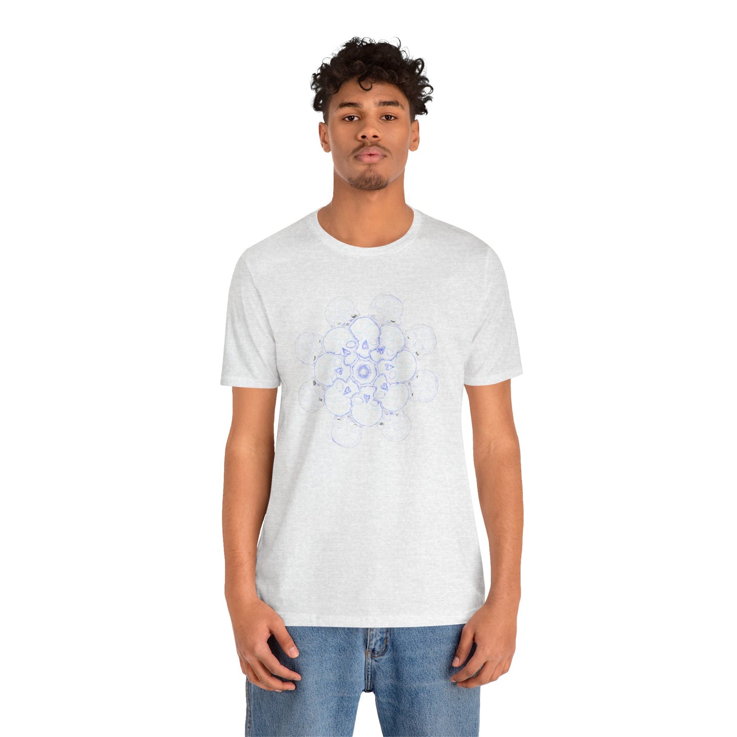 Flowers for Me by breathemovedivine Vibrant Mandala Unisex Jersey Short Sleeve Tee - Bohemian Vibes