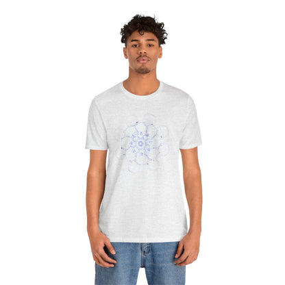 Flowers for Me by breathemovedivine Vibrant Mandala Unisex Jersey Short Sleeve Tee - Bohemian Vibes