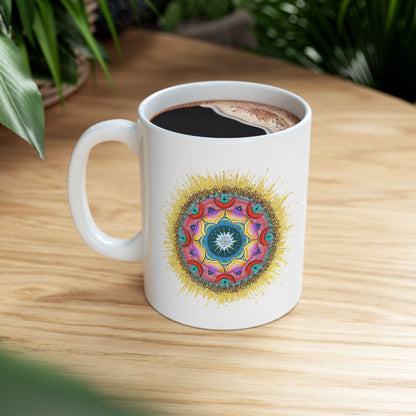 7 Chakras by breathemovedivine Ceramic Mug, (11oz, 15oz) - breathemovedivine