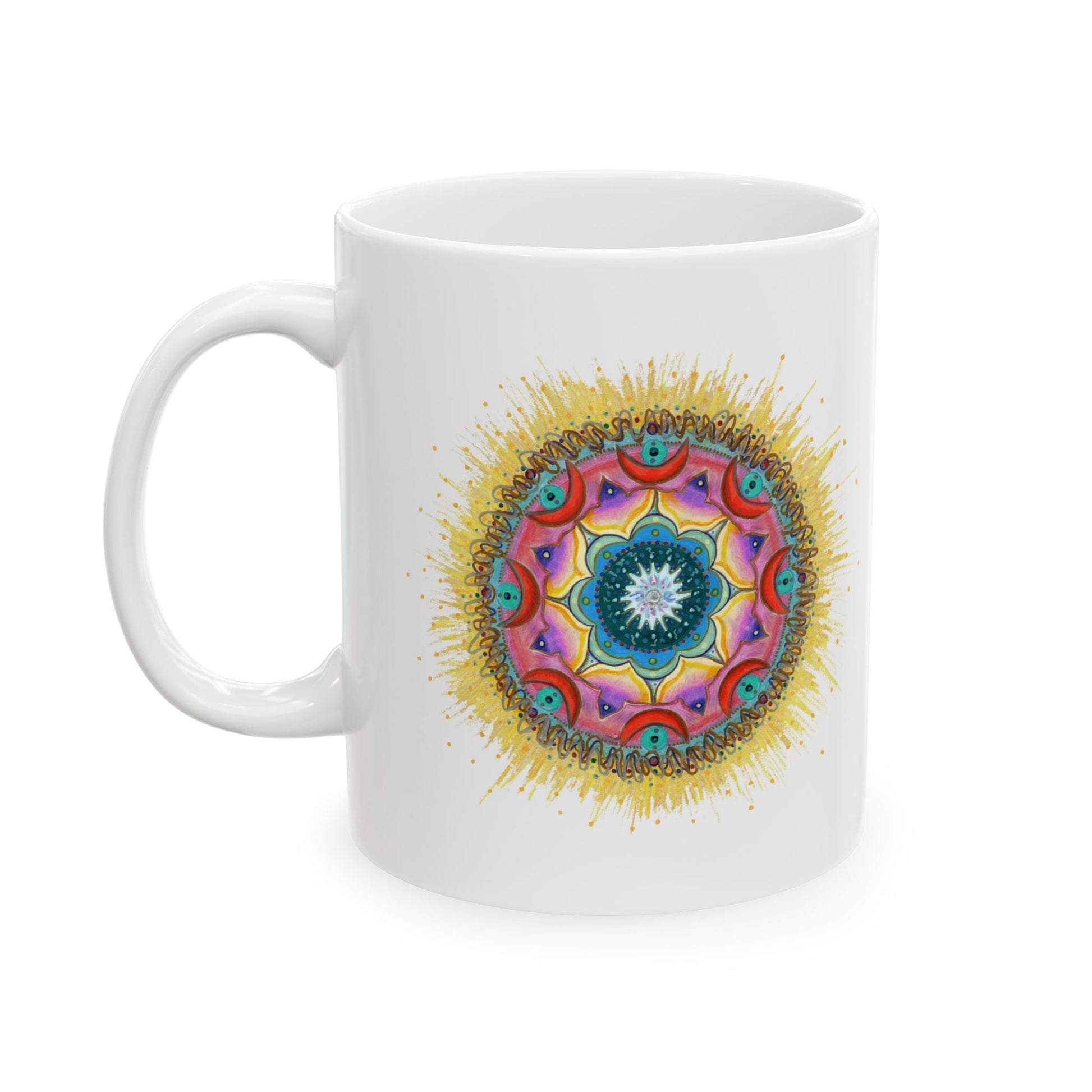 7 Chakras by breathemovedivine Ceramic Mug, (11oz, 15oz) - breathemovedivine