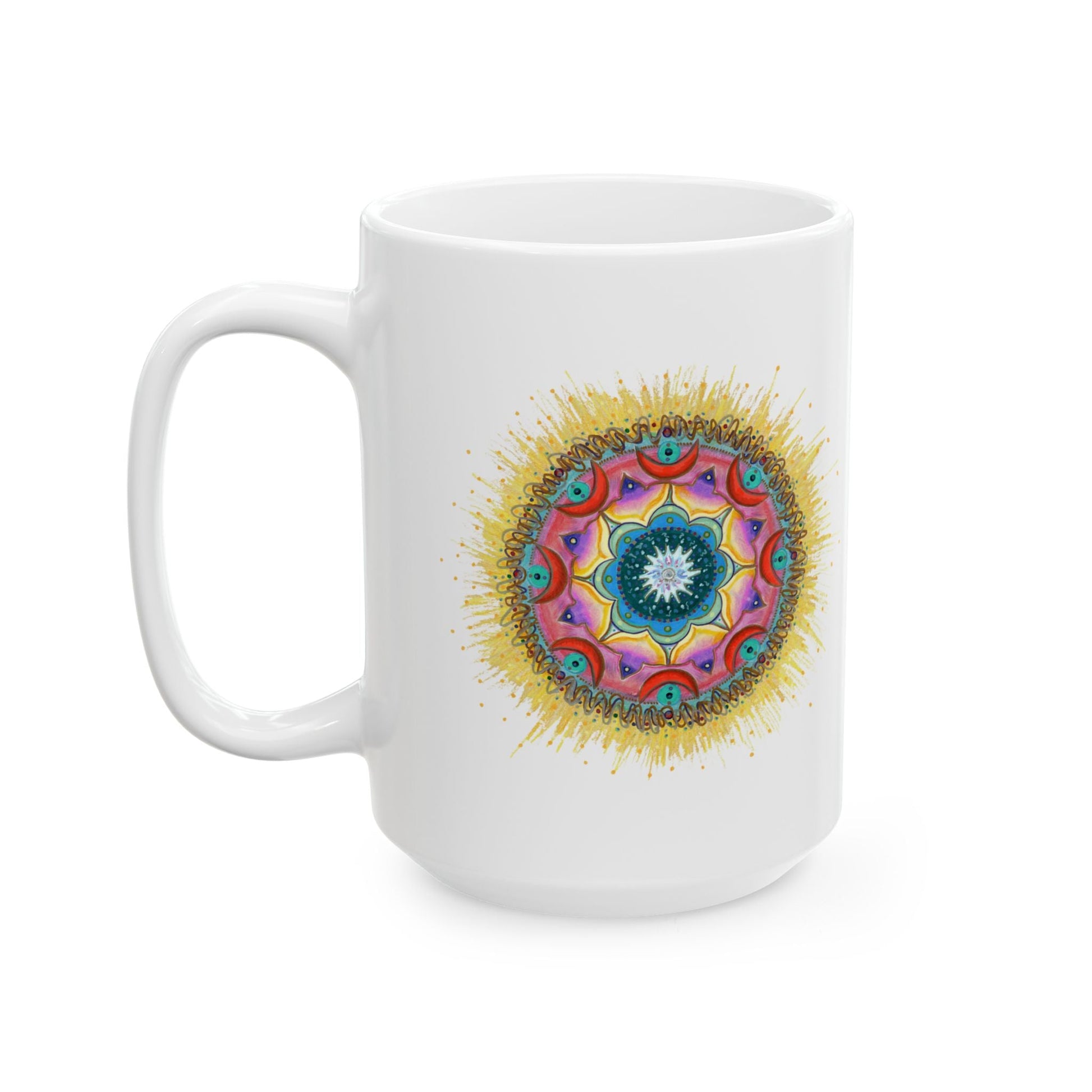 7 Chakras by breathemovedivine Ceramic Mug, (11oz, 15oz) - breathemovedivine