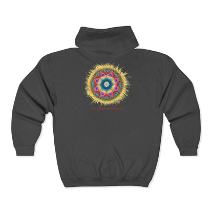 7 Chakras by breathemovedivine Zip Up Hoodie - breathemovedivine