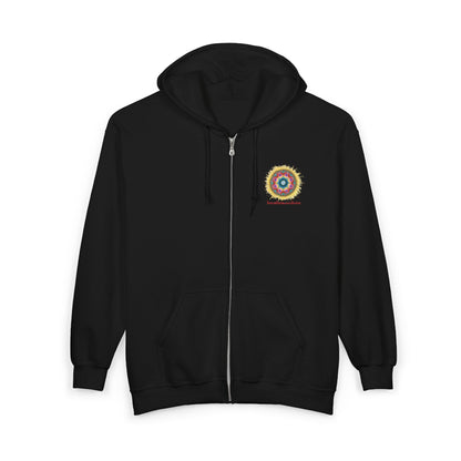 7 Chakras by breathemovedivine Zip Up Hoodie - breathemovedivine
