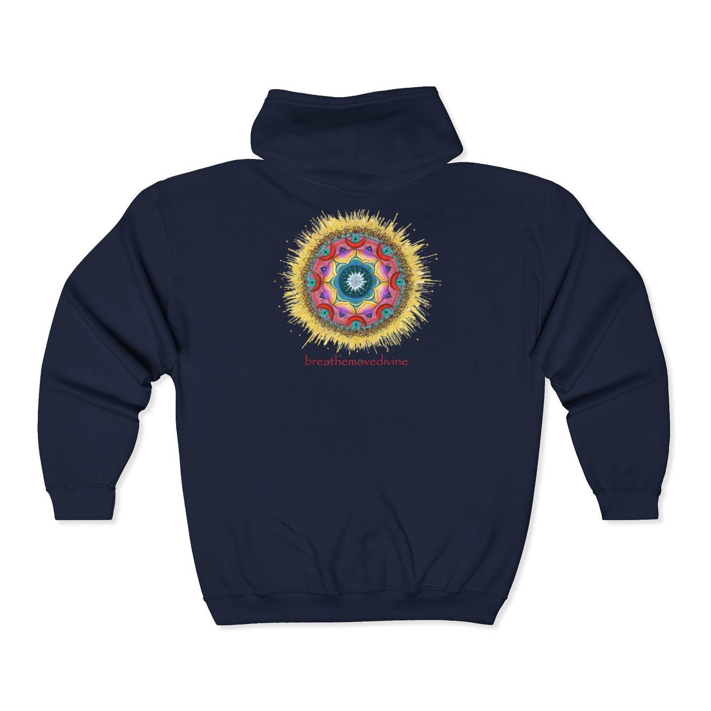 7 Chakras by breathemovedivine Zip Up Hoodie - breathemovedivine