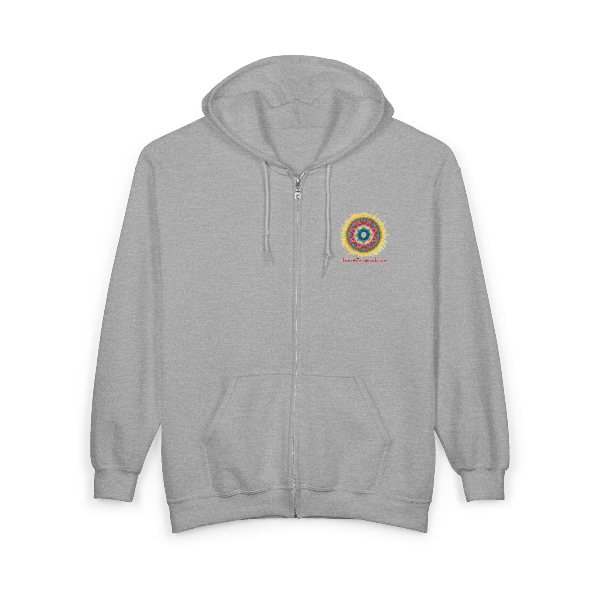 7 Chakras by breathemovedivine Zip Up Hoodie - breathemovedivine