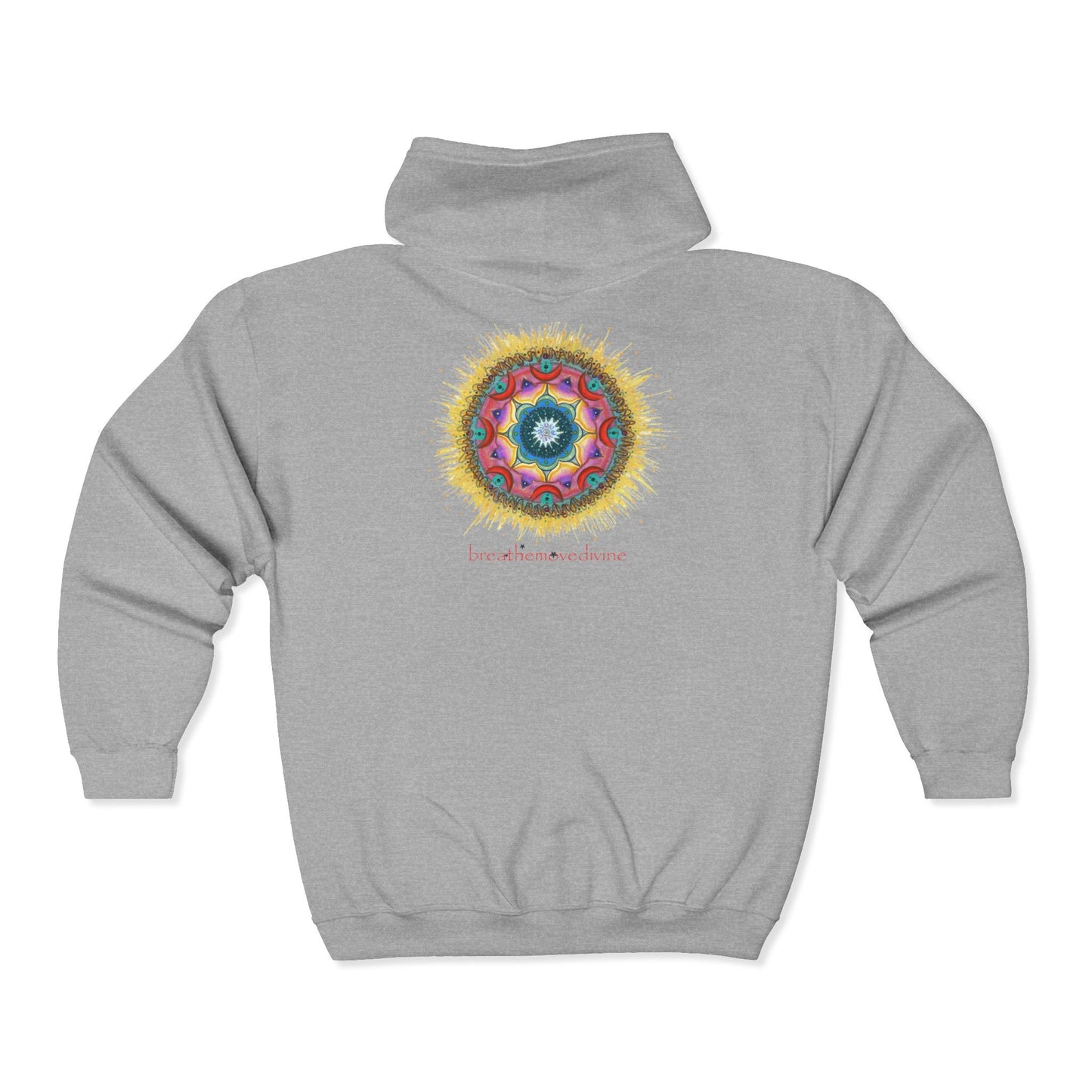 7 Chakras by breathemovedivine Zip Up Hoodie - breathemovedivine
