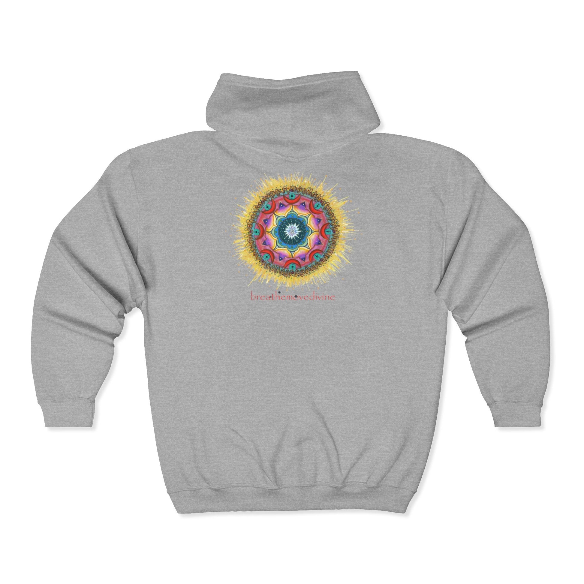 7 Chakras by breathemovedivine Zip Up Hoodie - breathemovedivine