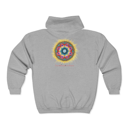 7 Chakras by breathemovedivine Zip Up Hoodie - breathemovedivine
