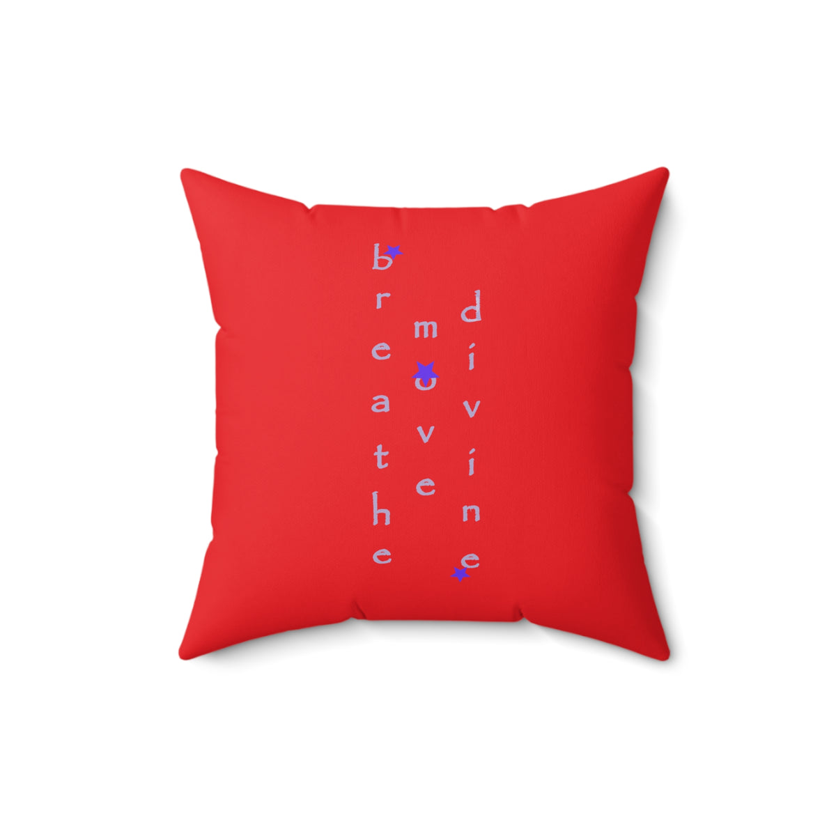 Scry by breathemovedivine Faux Suede Decorative Pillow in Red