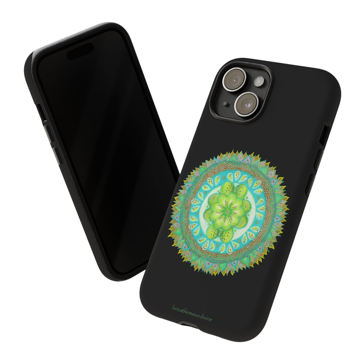 Heart Flame by breathemovedivine Mandala Design Case for iPhone